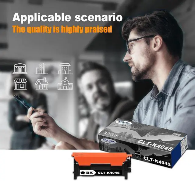 Alt view image 6 of 6 - 1-Pack CLT-K404S (SU104A) High Yield Black Toner Cartridge, Replacement for Samsung CLT-K404S (SU104A) for Xpress C43x C48x Series C430W C430 C480FW C480FN C480 Printer