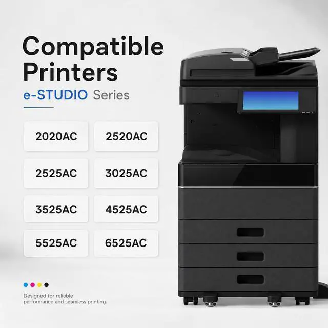 Alt view image 2 of 6 - T-FC425U Toner Cartridge (with Chip) Compatible with T-FC425U-K T-FC425U-C T-FC425U-Y T-FC425U-M High Capacity Toner Cartridges Replacement for Toshiba E-Studio 2525AC 3025AC 3525AC Printers 4P
