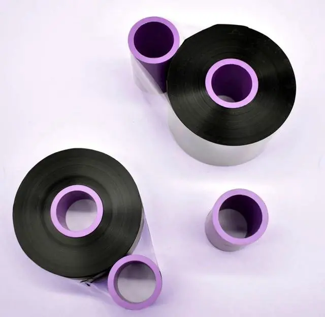 Alt view image 3 of 7 - Black Wax Resin General/Premium Grade TTO Thermal Transfer Ribbon Near Edge for Printers Food Packaging Date Printing. (55mm*600m Ink Out 2 Rolls)