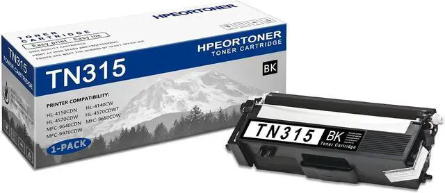 Main image of 1 PK TN315 TN-315 Black Toner Cartridge 7,200 Pages High-Yield Compatible, TN315, Replacement for Brother HL-4150CDN HL-4140CW HL-4570CDW HL-4570CDWT MFC-9640CDN MFC-9650CDW MFC-9970CDW Printer