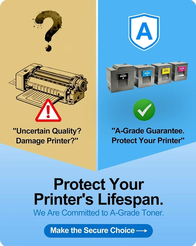 Alt view image 2 of 7 - MasaiMara MP C8002 / MP C6502 842083 842084 842085 842086 Compatible Toner Cartridges Replacement for Ricoh Savin Lanier MP C8002 MP C6502 Printer (Black, Cyan, Magenta, Yellow, 4-Pack)