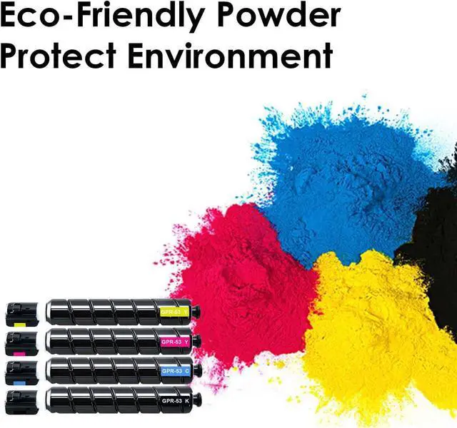 Alt view image 3 of 5 - Remanufactured GPR-53 GPR53 GPR 53 Toner Cartridge Works for ImageRUNNER Advance C3325 C3330 C3525 C3530 DX C3730 DX C3725i Printers (4-Pack)