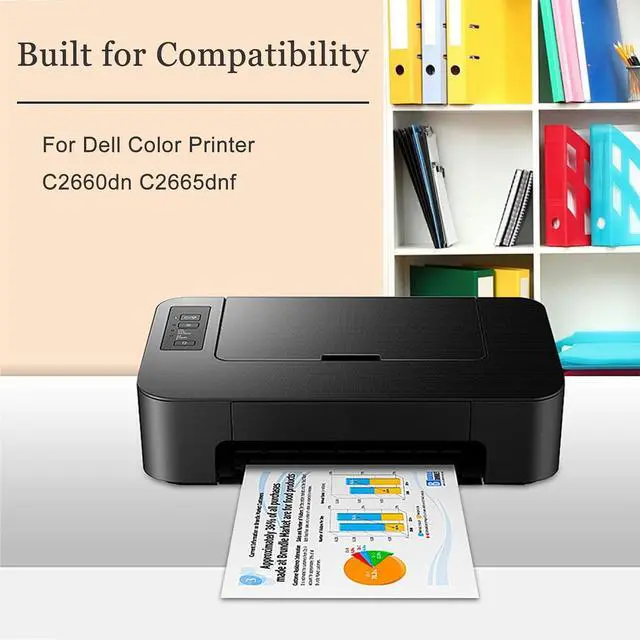 Alt view image 2 of 7 - C2660 Drum Unit Compatible for Dell Color Printer C2660dn C2665dnf, Imaging Drum 60000 Pages,Yellow-1 Pack