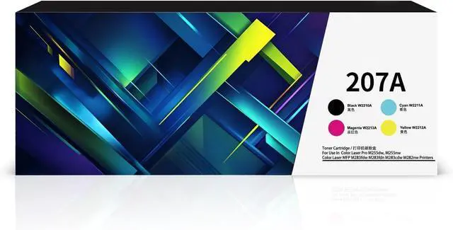 Main image of 207A W2210A W2211A W2212A W2213A High Capacity Remanufactured Toner Cartridge Replacement forHP Color LaserJet Pro M255dw M255nw MFP M282nw M283fdn M283fdw Printers (4 Pack 1BK/1C/1M/1Y)