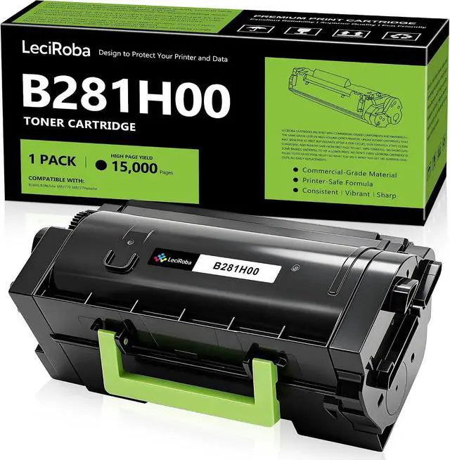 Main image of LeciRoba Remanufactured B281H00 Toner Cartridge Replacement for Lexmark B281H00 B281000 High Yield Black Toner Cartridge for Lexmark B2865 B2865dw MB2770 MB2770adwhe Laser Printer (1-Pack)