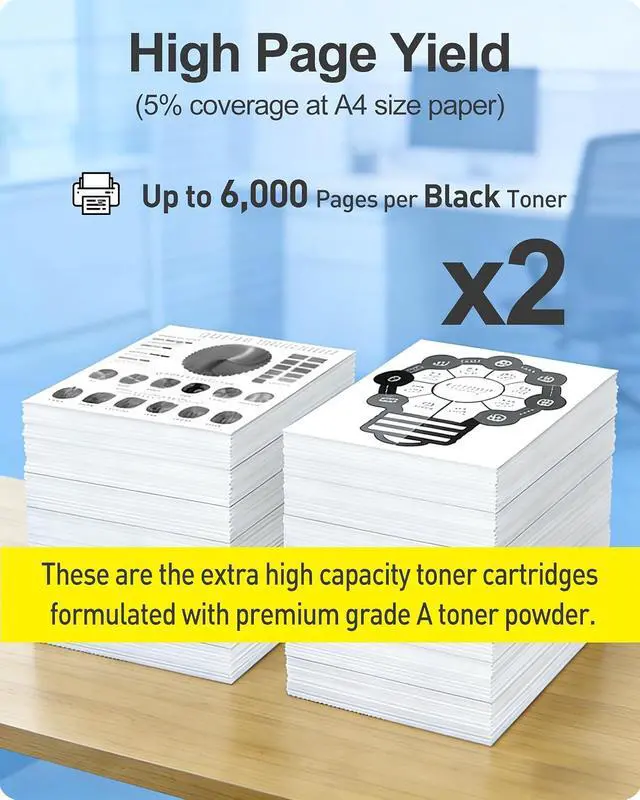 Alt view image 3 of 7 - MasaiMara B341X00 Extra High Capacity Compatible Black Toner Cartridges Replacement for Lexmark MB3442i MB3442adw B3442dw MB3442 B3442 Printers (2-Pack)