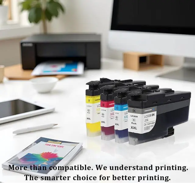 Alt view image 7 of 7 - LC3039XXL LC3039 BK/C/M/Y Ink Cartridges Super High Yield Replacement for Brother LC3037 LC3039 XXL Ink Cartridges Work with Printer MFC-J5845DW MFC-J5945DW MFC-J6945DW MFC-J6545DW (4-Pack)