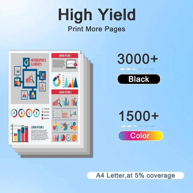 Alt view image 4 of 7 - LC3019XXL Ink Cartridges (2BK/1C/1M/1Y) Replacement for Brother LC3019