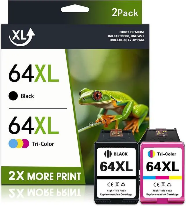 Main image of 64XL Ink Cartridges Black Color Combo Pack Replacement for HP Ink 64