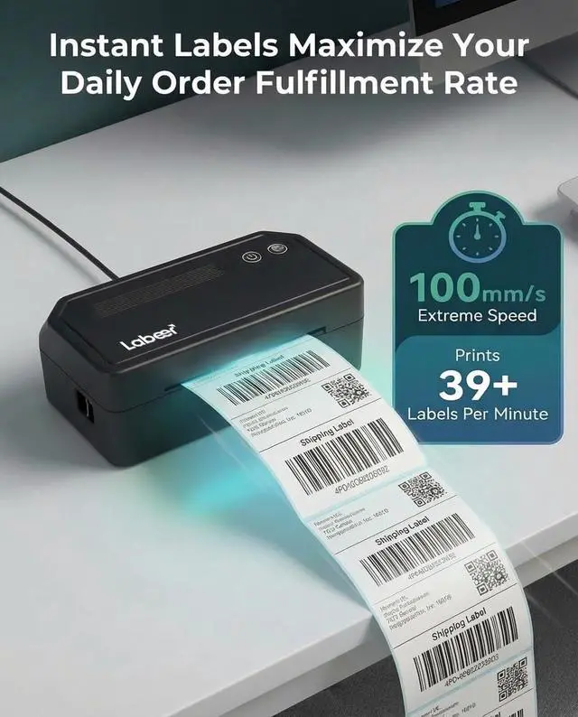 Alt view image 5 of 7 - Labeer Bluetooth Thermal Shipping Label Printer, Wireless 4x6 Label Printer for Small Business, Compatible with iPhone, Android, Windows, Mac & Chromebook(Black)