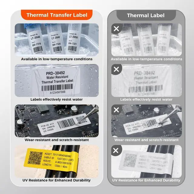 Alt view image 2 of 7 - P31S Portable Industrial Label Printer, 1" Print Head, Bluetooth, Mobile/PC Software. Comes with 1 Roll 0.75" x 19.68ft Label, Harsh Environment Resistant, for Wire, Cable & Heat Shrink Tubes