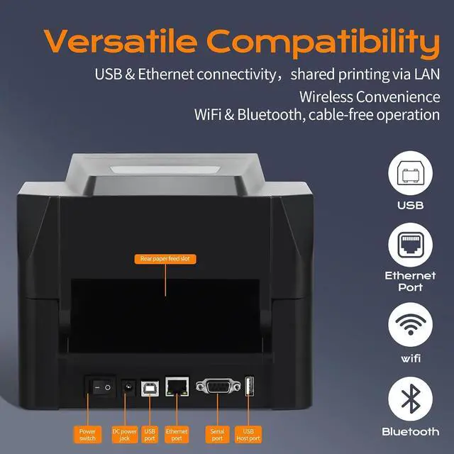 Alt view image 3 of 7 - ZP-8820T Commercial Label Printer,4 * 6" Portable Printer