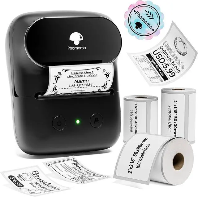 Alt view image 2 of 7 - Phomemo M108 Printer&Label Bundle with Storage Case