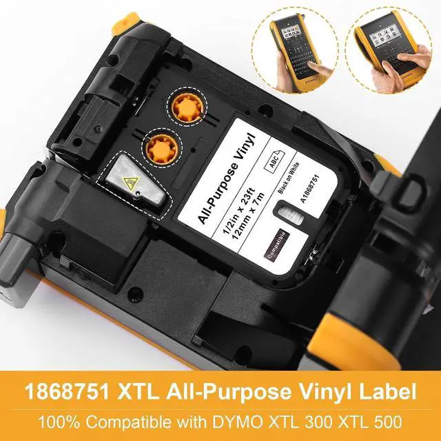 Alt view image 2 of 7 - All-Purpose Label Refill Compatible with DYMO XTL Label Maker 1/2" White