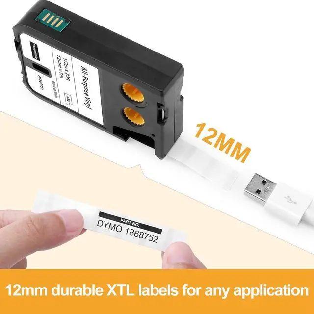 Alt view image 4 of 7 - All-Purpose Label Refill Compatible with DYMO XTL Label Maker 1/2" White