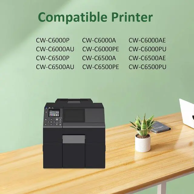 Alt view image 2 of 7 - Remanufactured SJIC35P Ink Cartridge Replacement for T44B1 T44B2 T44B3 T44B4 Ink Compatible for ColorWorks CW-C6000P CW-C6000A CW-C6000AE CW-C6000AU CW-C6000PE Color Inkjet Label Printers (BK/C/M/Y)
