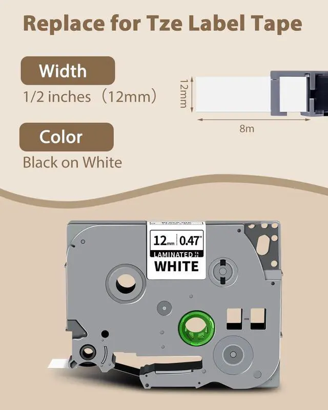 Alt view image 2 of 7 - 20 Pack Tze-231 Label Maker Tape Compatible for Brother P Touch TZE TZE231