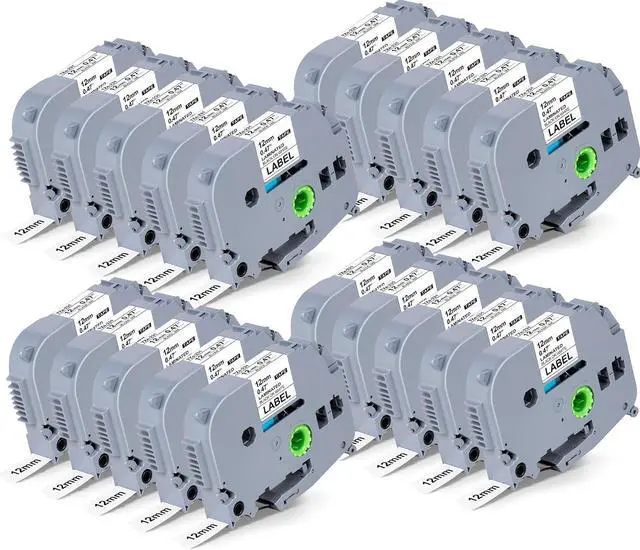 Main image of TZ Tape 12mm 0.47 Laminated White Compatible for Brother Label Maker Tape