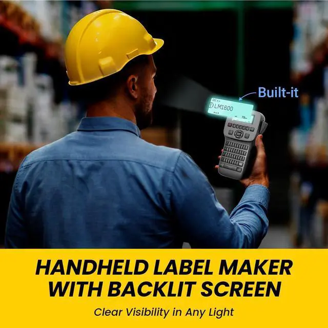 Alt view image 6 of 7 - Label Maker Machine with-Tape, Industrial Label Makers Bluetooth, Heat Shrink Label Maker Waterproof-Labels, LM1600 Handheld Labeling Machine Rechargeable Cable Electrician Portable Labeler Backlit