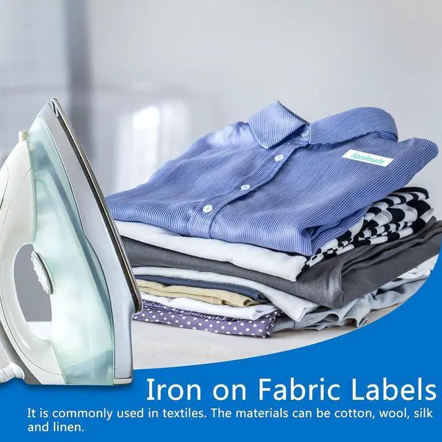 Alt view image 3 of 7 - NineLeaf 10PK Compatible for Brother P-Touch TZe-FA3 TZ-FA3 12mm 0.47 Blue on White Iron-on Fabric Clothing Label Tape for PT-2100 PT-2430PC PT-2500PC PT-2730VP Label Maker