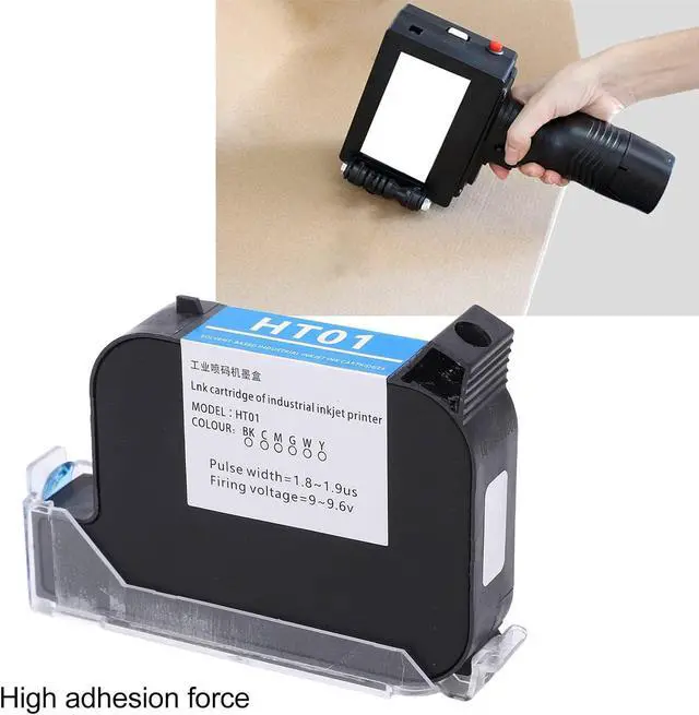Alt view image 7 of 7 - Fafeicy Handheld Printer Ink Cartridge, Quick Dry Replacement Printing Cartridge for Warehouse Production 42ML Black ABS 12.7mm Compatible with SC12 SC12T CP12 CP12W SC12KJ