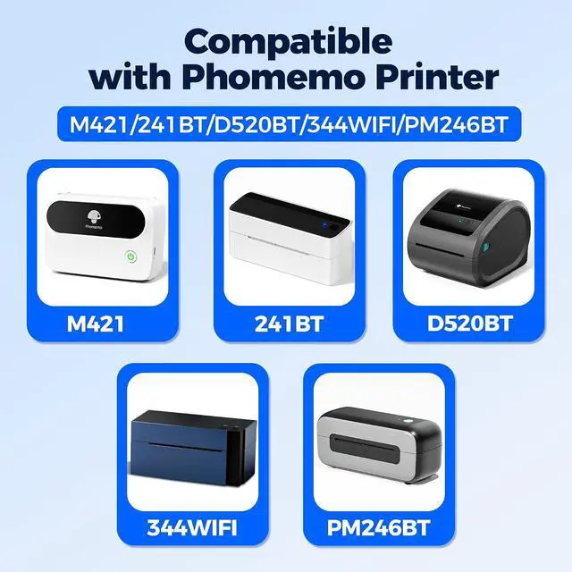 Alt view image 5 of 5 - Phomemo D420D Shipping Label Printer & Packs of 55pcs 4x6 Labels