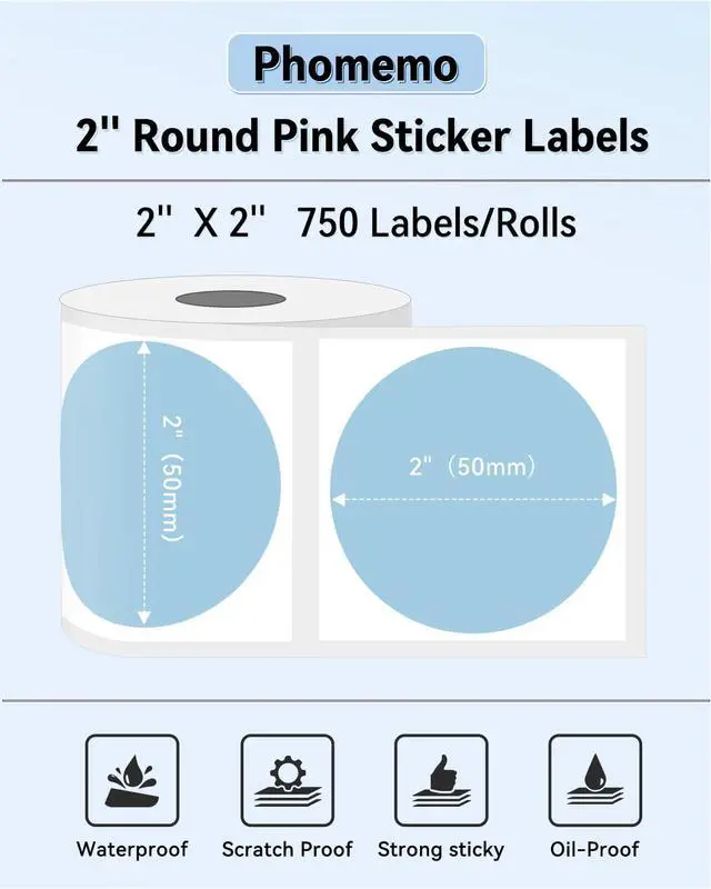 Alt view image 4 of 4 - Phomemo D420D Shipping Label Printer & Packs of 750pcs 2x2 Labels