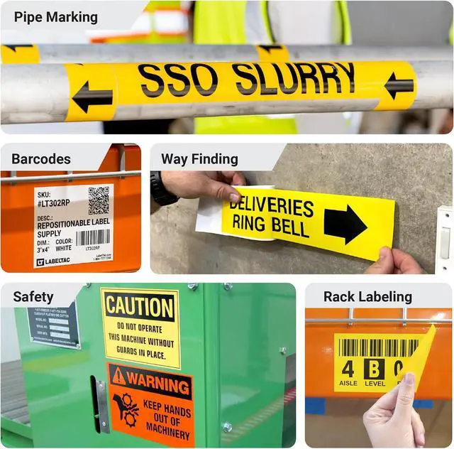 Alt view image 5 of 6 - LT4/LTPX Vinyl Labeling Supply (Yellow, 1in x 150ft)