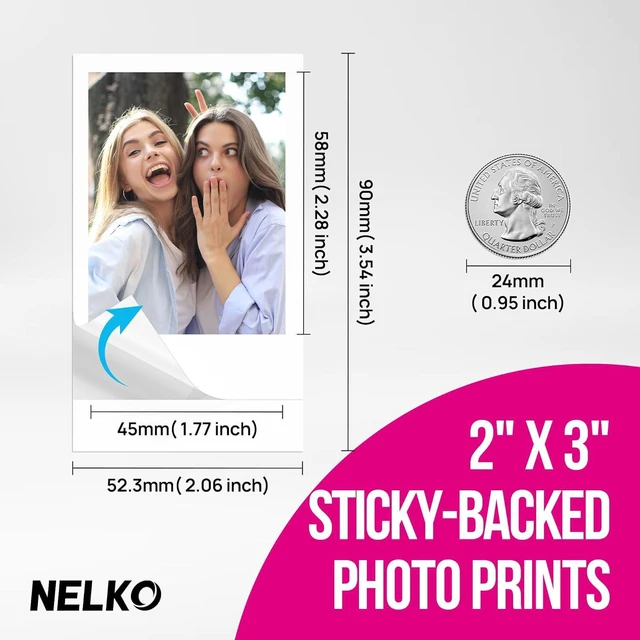 Alt view image 3 of 7 - PP01 Photo Printer, 2x3 Portable Photo Printer, Mini Printer, White