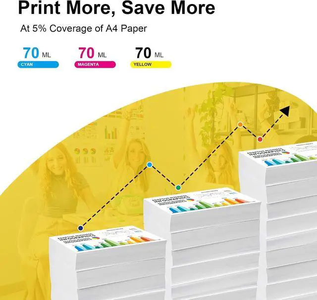 Alt view image 4 of 6 - Compatible LX1000 LX2000 Ink Cartridge Replacement for Primera 53461 53462 53463 Color Ink with Primera LX1000 LX2000 Color Label Printers(1Cyan 1Magenta 1Yellow, 3 Pack)