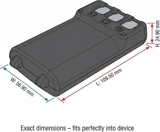 Alt view image 4 of 6 - 2 Pack BMP61 Battery Compatible with BMP41 M410 BMP41-BATT Label Printer 10.8V 1200mAh