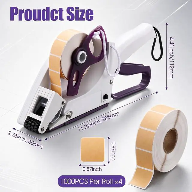 Alt view image 2 of 7 - Label Applicator, Target Pasters Gun with 2 Rolls Target Pasters