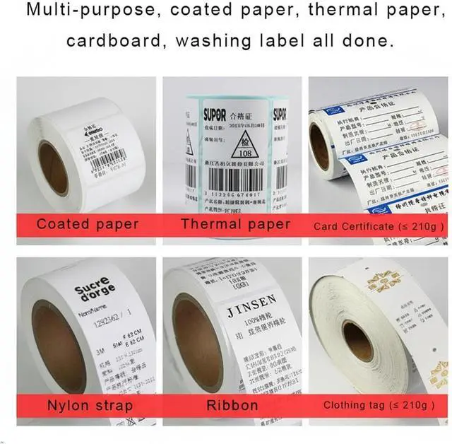 Alt view image 4 of 7 - Satin Ribbon Printing Machine with Holder,200 Dpi Ribbon Printer Machine Stain Ribbon Label Printer 150mm/S Supports 50+ Languages, DIY Decorative RibbonSingle Row
