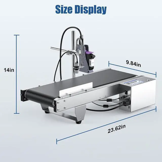 Alt view image 5 of 6 - JS350 Automatic Inkjet Coding Machine with Mini Conveyor Belt