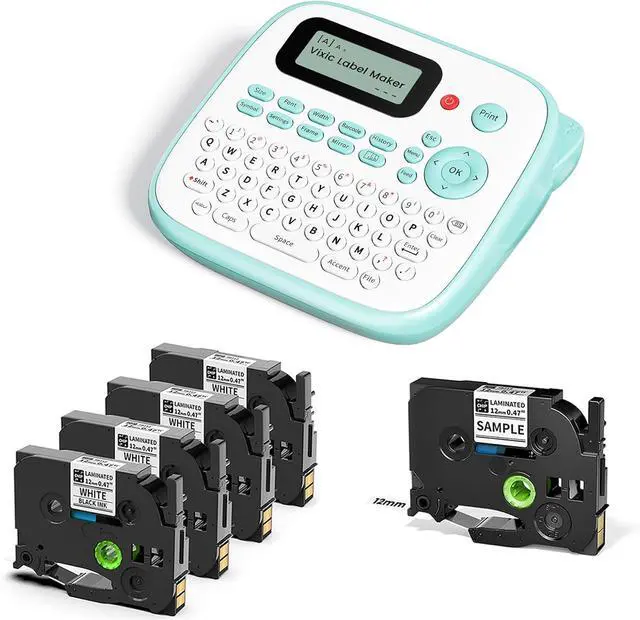 Main image of Vixic Label Maker Waterproof-Labels, Label Maker for Classroom Teacher Home Kids School Items Office File Folder Organization, D210S Labeler Machine with Tapes, QWERTY Keyboard, Different Fonts Frame