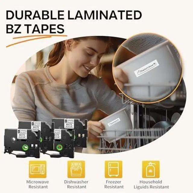 Alt view image 5 of 6 - Vixic Handheld Label Maker Machine with Colored Tapes, Portable Label Maker Waterproof-Labels, H1100 Labeler Machine with Keyboard & Backlit Screen for Classroom Kids School Items Home Office Labeling