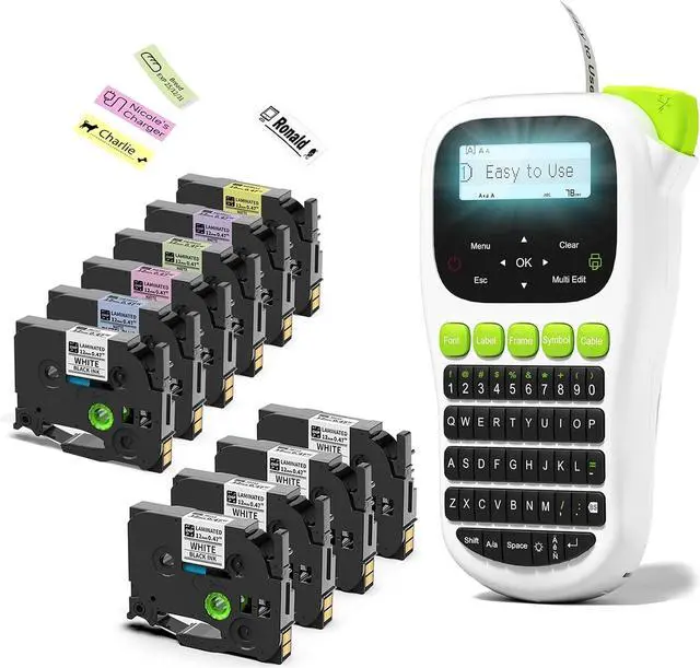 Main image of Vixic Label Maker Machine, Labeler Machine with Colored Tapes Waterproof, Handheld Label Printer, H1100 Labelmaker with Different Fonts & Backlit Screen for Kids School Items Home Office Labeling