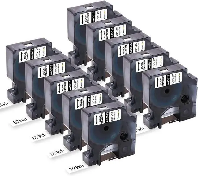 Alt view image 2 of 7 - 21-Pack Label Maker Tape, Including 15-Pack 12mm White 45013 + 6-Pack 12mm Yellow 45018, Compatible with Dymo LabelManager 160 210D 260P 280 360D 420P 500TS 640CB PnP