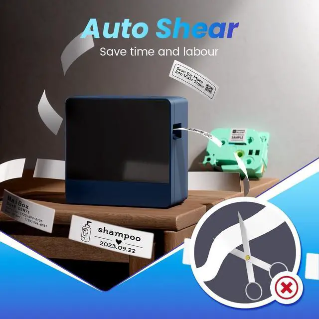 Alt view image 7 of 7 - Label Maker Machine with-Tape 1 Inch, Wide Label Maker Waterproof-Labels, Bluetooth Rechargeable Labeler with 24mm 1" Laminated Tapes, Automatic Cutting, Connects to PC/Phone
