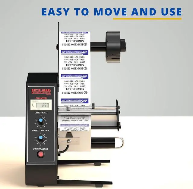 Alt view image 6 of 7 - Automatic Label Dispenser, Automatic Label Separator, Automatic Label Stripper 110V Speed Adjustable Electric Label Machine Auto Counting 0-999999 for Label Width 4-140mm