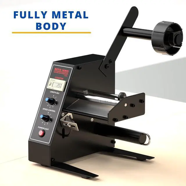 Alt view image 7 of 7 - Automatic Label Dispenser, Automatic Label Separator, Automatic Label Stripper 110V Speed Adjustable Electric Label Machine Auto Counting 0-999999 for Label Width 4-140mm
