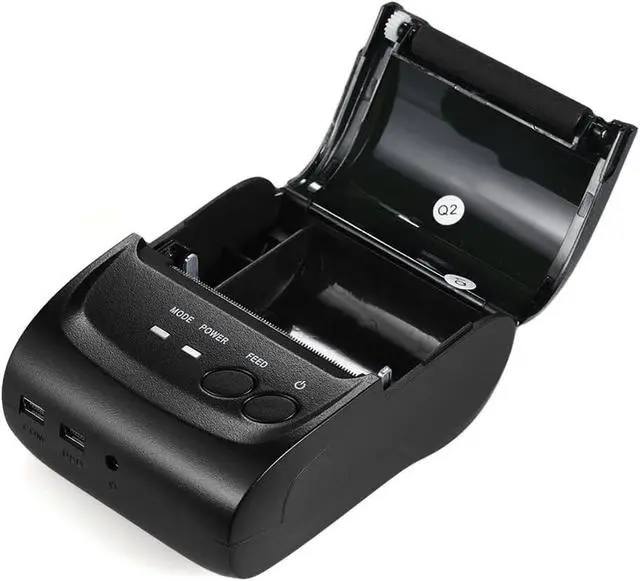 Alt view image 2 of 7 - Thermal Printer 58Mm, POS-5802DD Mini Portable Wireless USB Thermal Printer Receipt Ticket POS Printing for iOS Android Windows