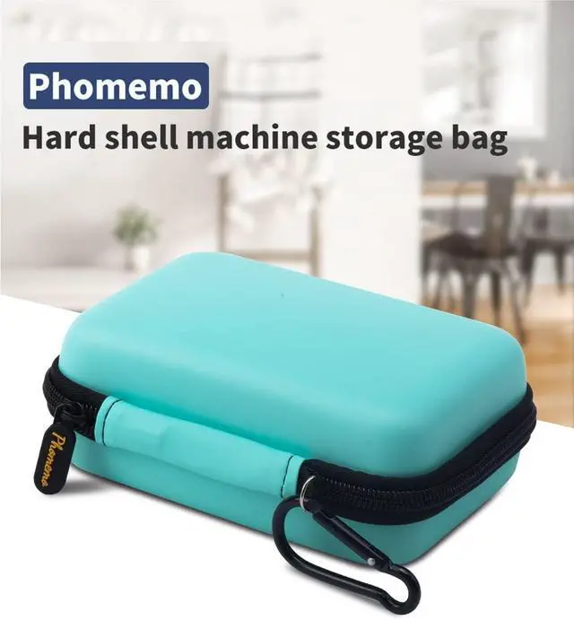 Alt view image 5 of 7 - Phomemo M02 mini Printer with Green Hard Carrying case Bundle