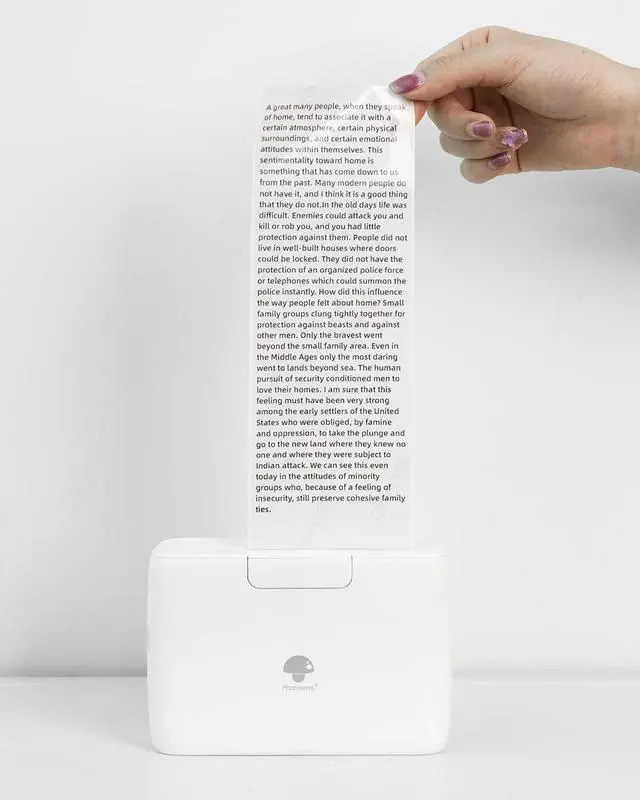 Alt view image 2 of 6 - Phomemo M04AS Mini Printer with 80mm Transparent Adhesive Paper Bundle