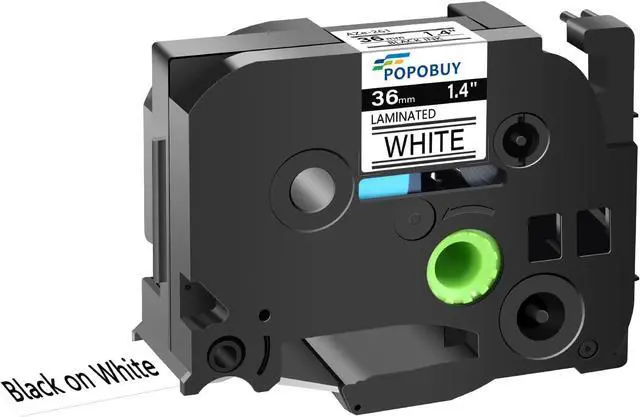 Main image of TZ TZe 36mm 1.4 inch Laminated White Tape Compatible for Brother P Touch TZ261 TZ-261 TZe-261 TZe261 Label Tape for Brother PTD800W PTE800W PTP900 PT9600 Label Maker, 100 Pack Black on White