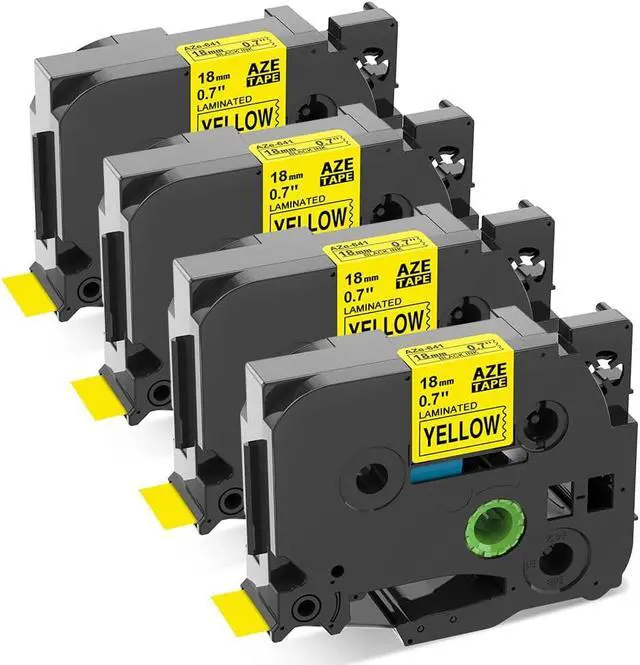 Alt view image 3 of 7 - Labelife Compatible with 18mm Label Tape TZe-641 Replacement for Brother P Touch TZe TZ Tape 24mm 0.94 Laminated White/Red/Blue/Yellow/Green TZe-251 TZe-451 TZe-551 TZe-651 TZe-751 1 Inch Tape, 9-Pack
