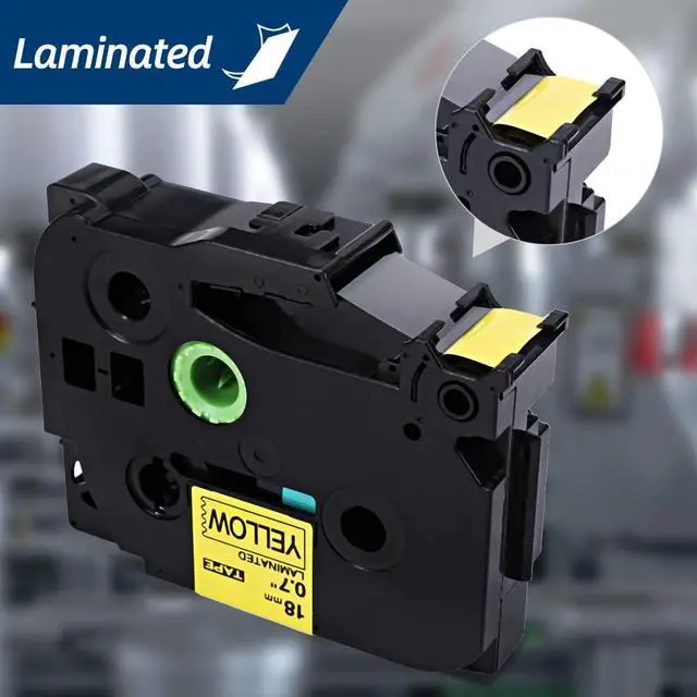 Alt view image 5 of 7 - Labelife Compatible with 18mm Label Tape TZe-641 Replacement for Brother P Touch TZe TZ Tape 24mm 0.94 Laminated White/Red/Blue/Yellow/Green TZe-251 TZe-451 TZe-551 TZe-651 TZe-751 1 Inch Tape, 9-Pack
