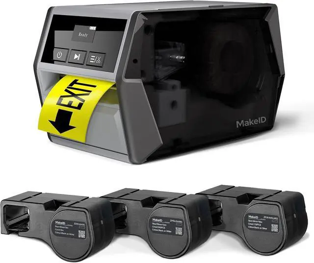 Main image of Makeid D50 Industrial Label Printer, Desktop Label Maker 2" Print Head, Mobile APP & PC Editor Compatible, 2600mAh Li-ion Battery, Come with 1.97" W x 26.24ft L Label Heavy-Duty Labeler for Job Sites