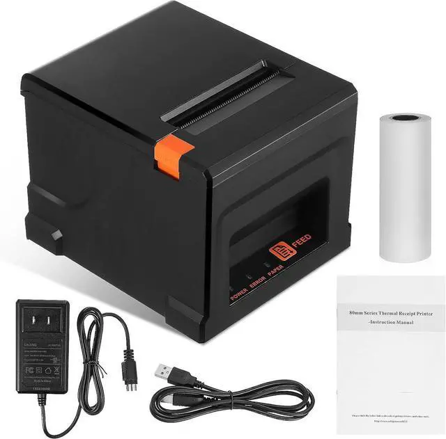 Main image of Thermal Label Printer 80mm Portable Thermal Shipping Printer with USB and Ethernet Ports 203dpi for Small Business Suitable for Logistics and Printing Receipts US Plug