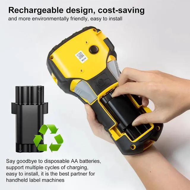 Alt view image 4 of 7 - Capacity LiBattery for M210, BMP21Plus, BMP21LAB, BMP21, IDPAL, LABPAL Label Printers Battery Fast Charging Additionally Battery